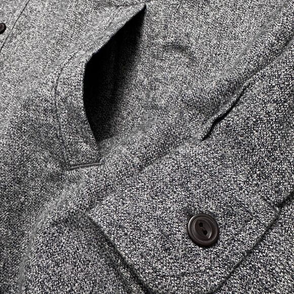 Grayers Glacier Gray Twill Shirt Jacket XL 100% Cotton Shacket - Picture 4 of 10